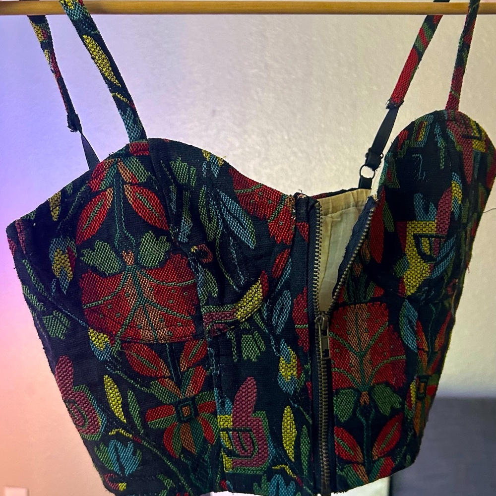 Vintage corset bustier crop top 💅